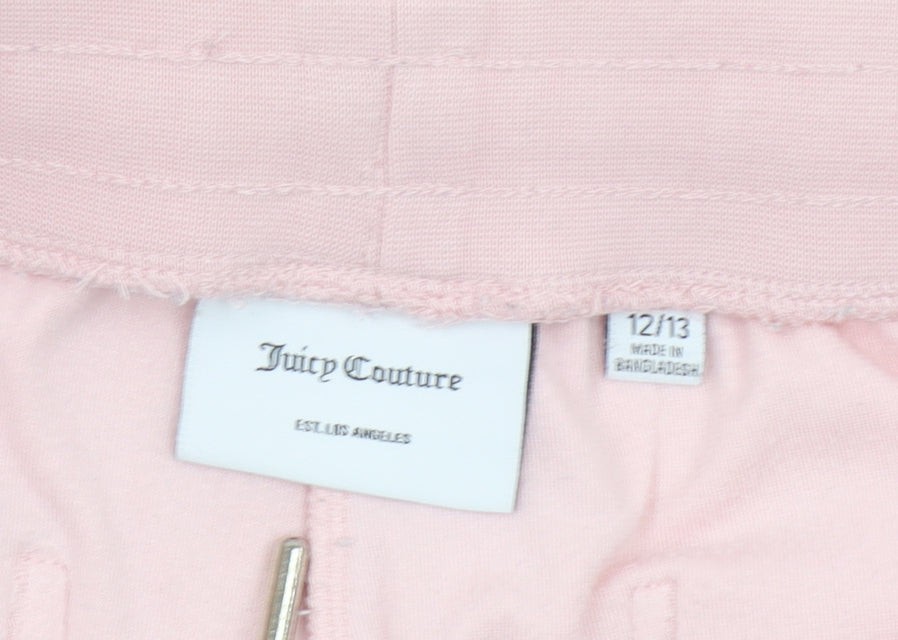 Juicy Couture Girls Pink Velour Jogger Trousers Age 12-13 Years