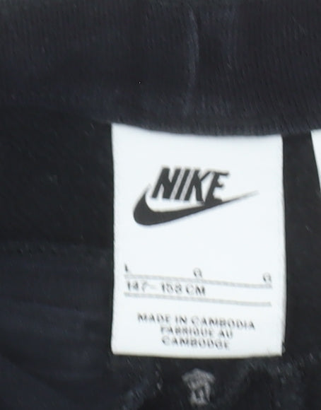 Nike Boys Black Jogger Sweatpants 14 Years Cotton Blend Sports Trousers