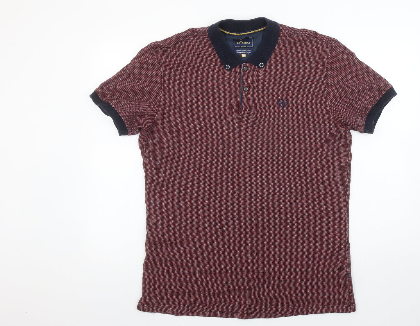 XV Kings Men's Red 2XL Short Sleeve Cotton Polo Shirt
