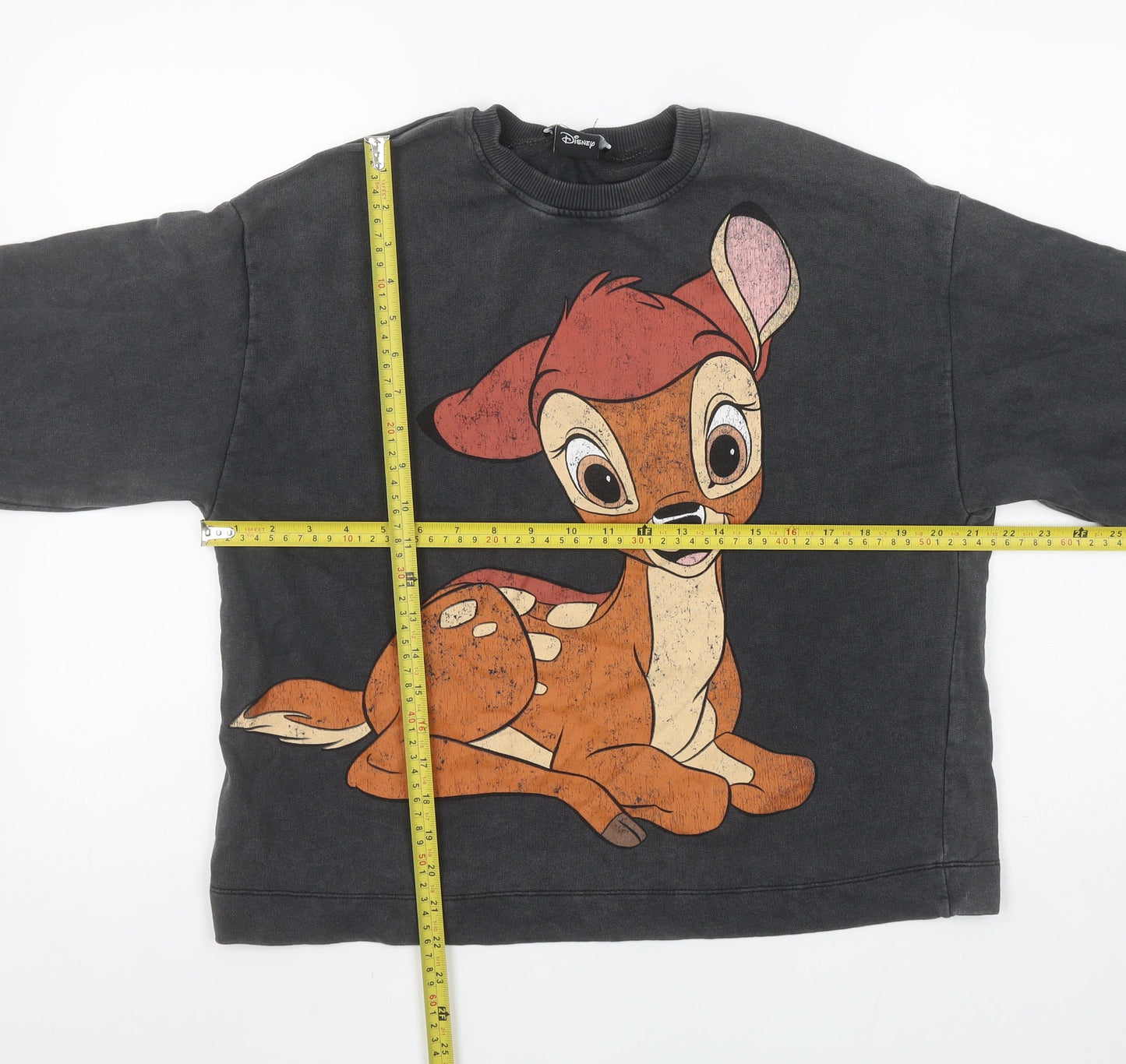 Zara x Disney Women's Black Bambi Sweatshirt Cotton M