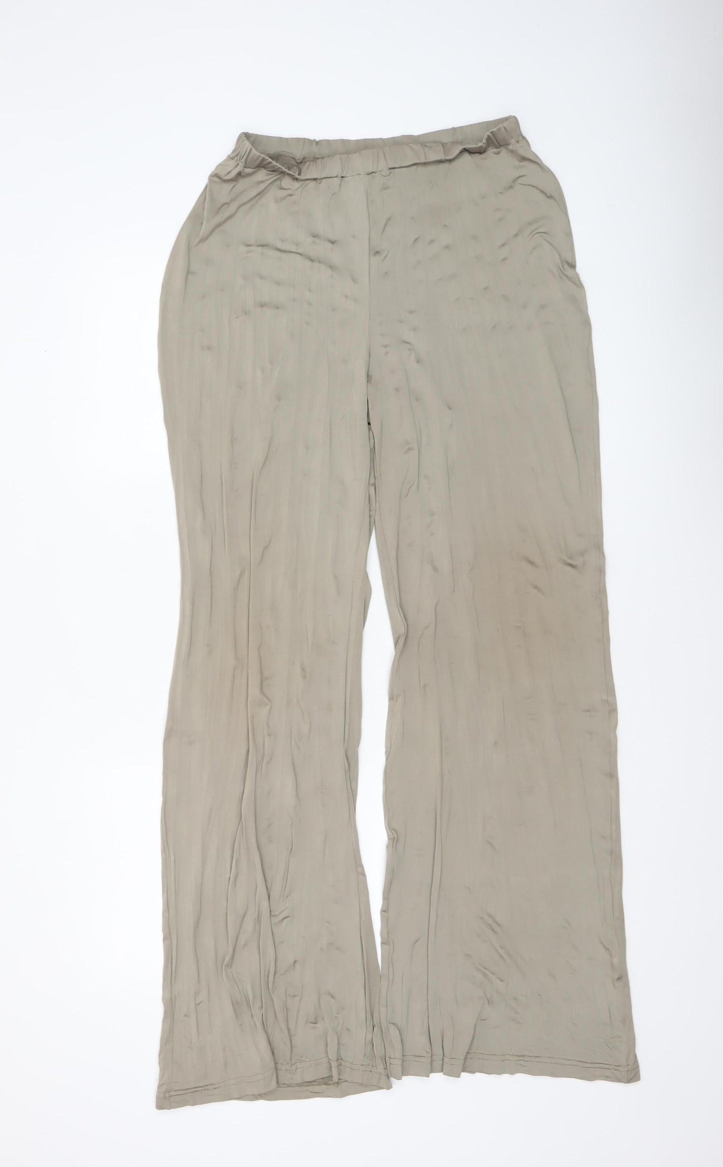 Master & Margarita Womens Beige Wide-Leg Trousers Size 14