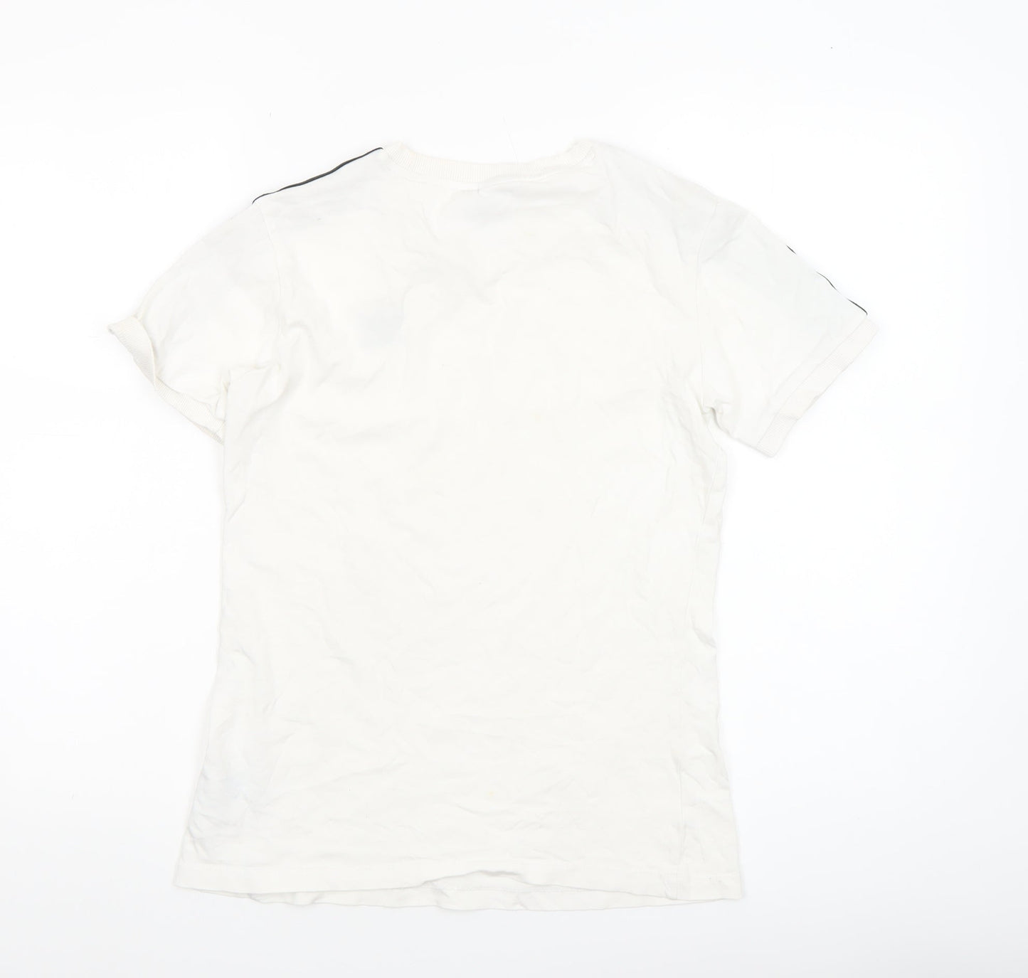 Adidas Womens White XS Trefoil Short Sleeve Crew Neck T-Shirt