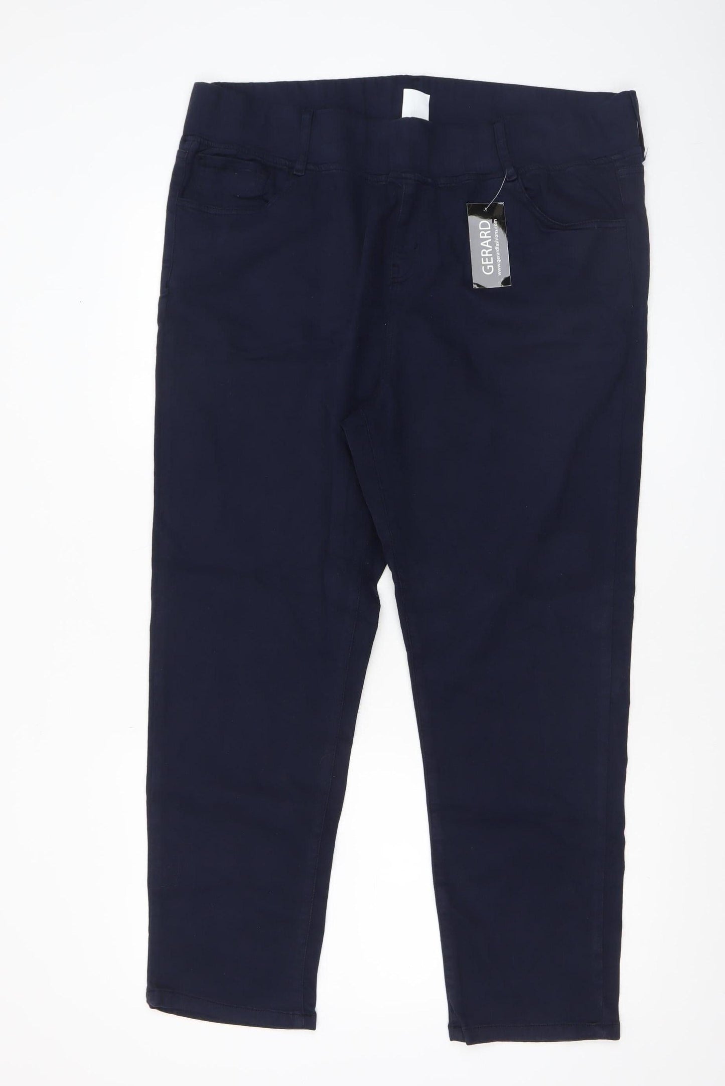 Gerard Womens Blue Cotton Stretch Jegging Trousers Size 18