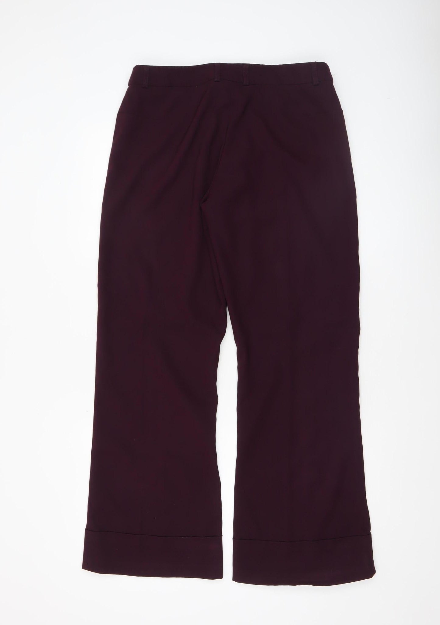 Topshop Women’s Purple Straight Leg Stretch Trousers Size 14
