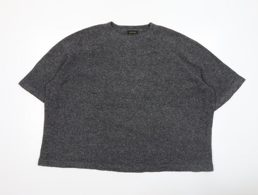 Anthology Women’s Grey Wool Blend Relaxed Fit Short Sleeve Jumper Size L