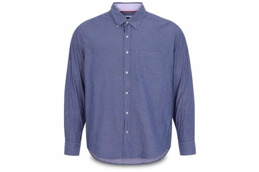 Dylan Thomas Men’s Blue Button-Down XL Long Sleeve Cotton Shirt