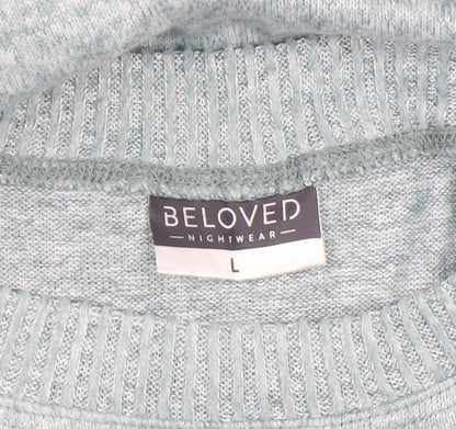 Beloved Women's Blue Knit Pullover Jumper Size L Relaxed Fit
