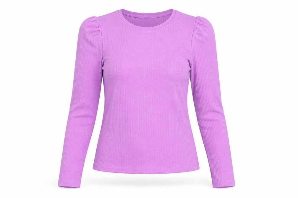 Vero Moda Women’s Purple Puff Sleeve Long Sleeve Knit Top Size S