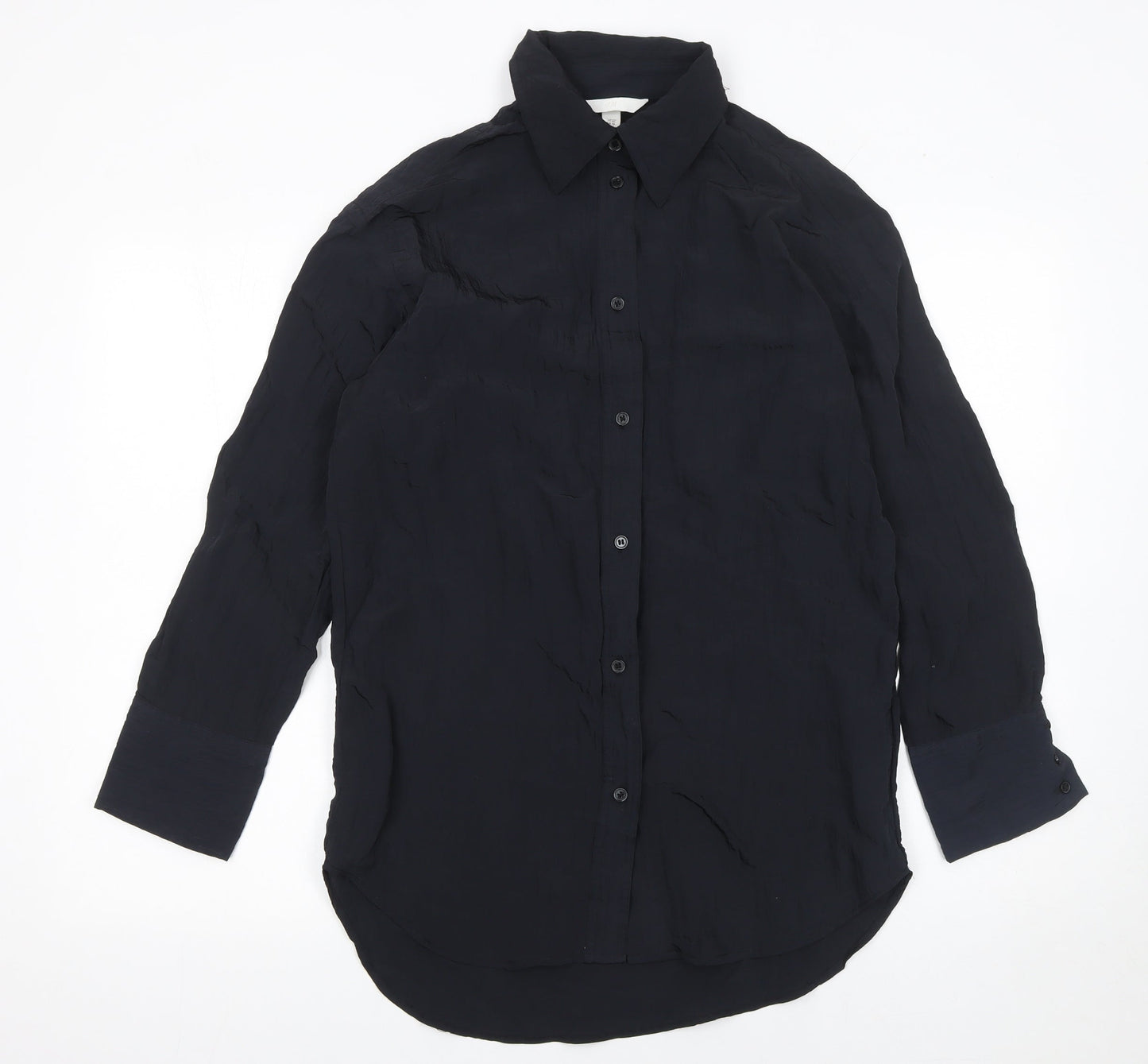H&M Women's Black Button-Up Long Sleeve Shirt XS