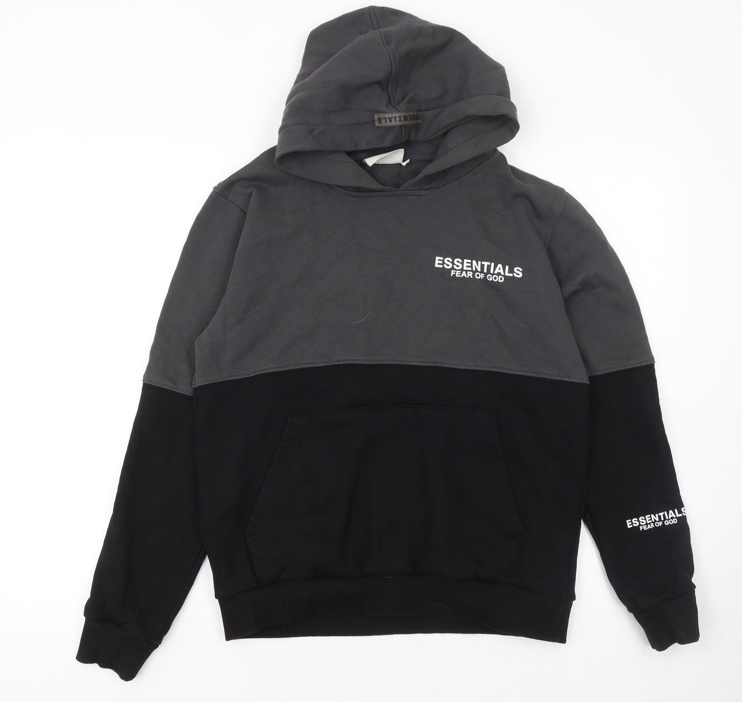 Fear of God Essentials Women’s Black & Grey Pullover Hoodie Size S