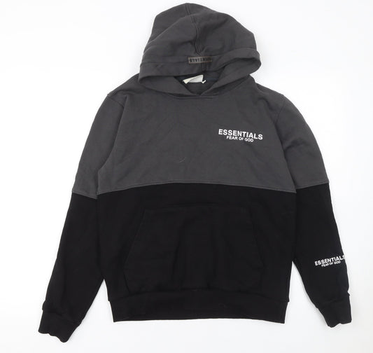 Fear of God Essentials Women’s Black & Grey Pullover Hoodie Size S