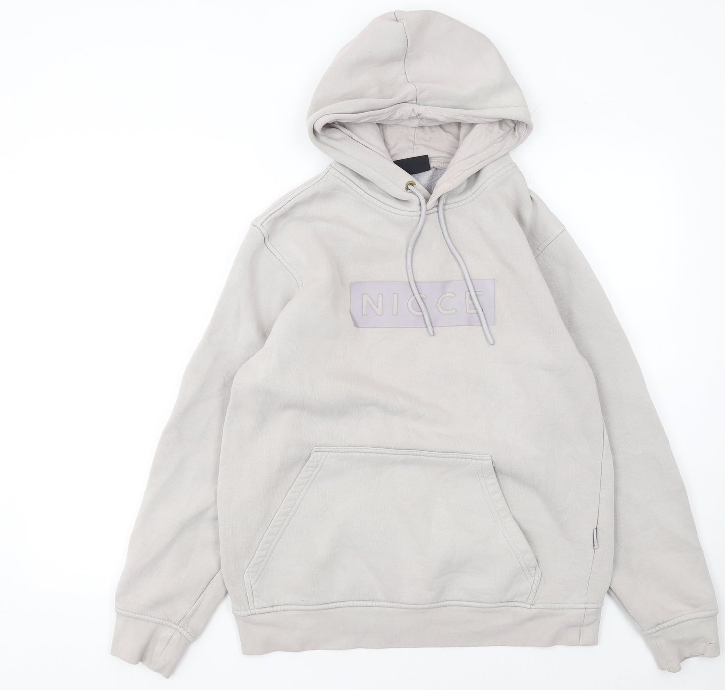 Nicce Men’s Beige Pullover Hoodie Size S Regular Fit Fleece