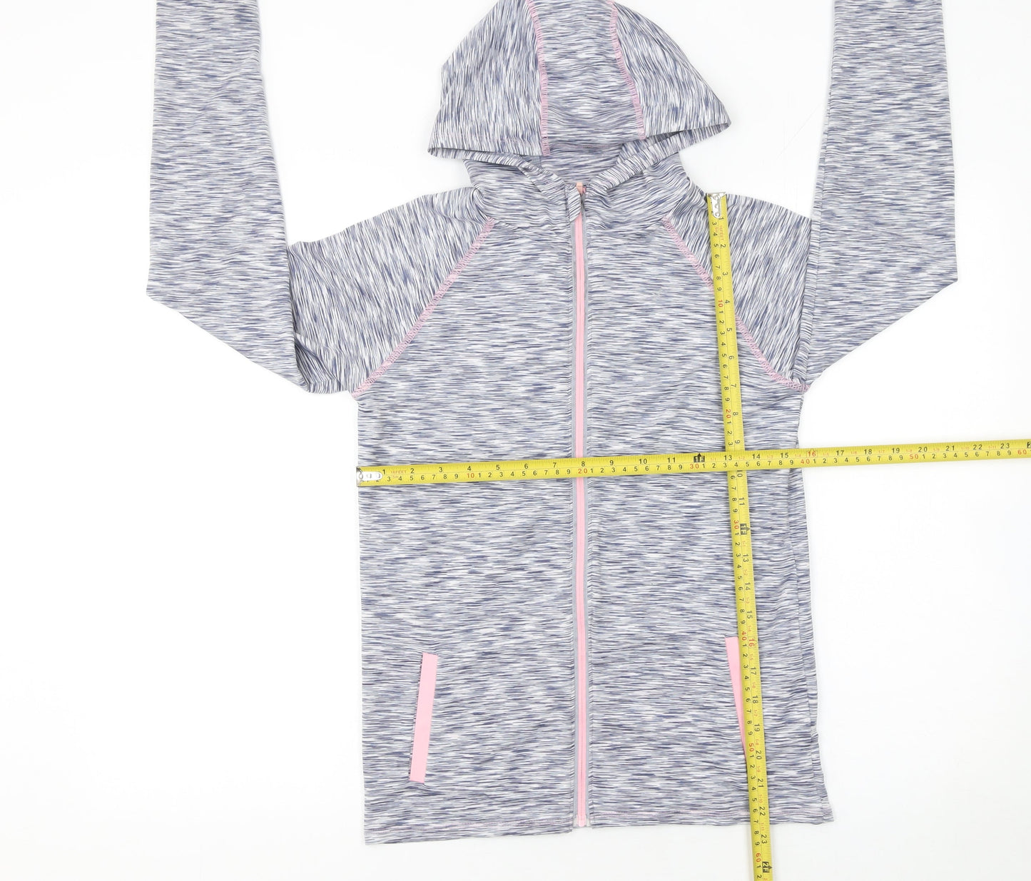 Young Dimensions Girls Grey Full Zip Active Hoodie 12-13 Years