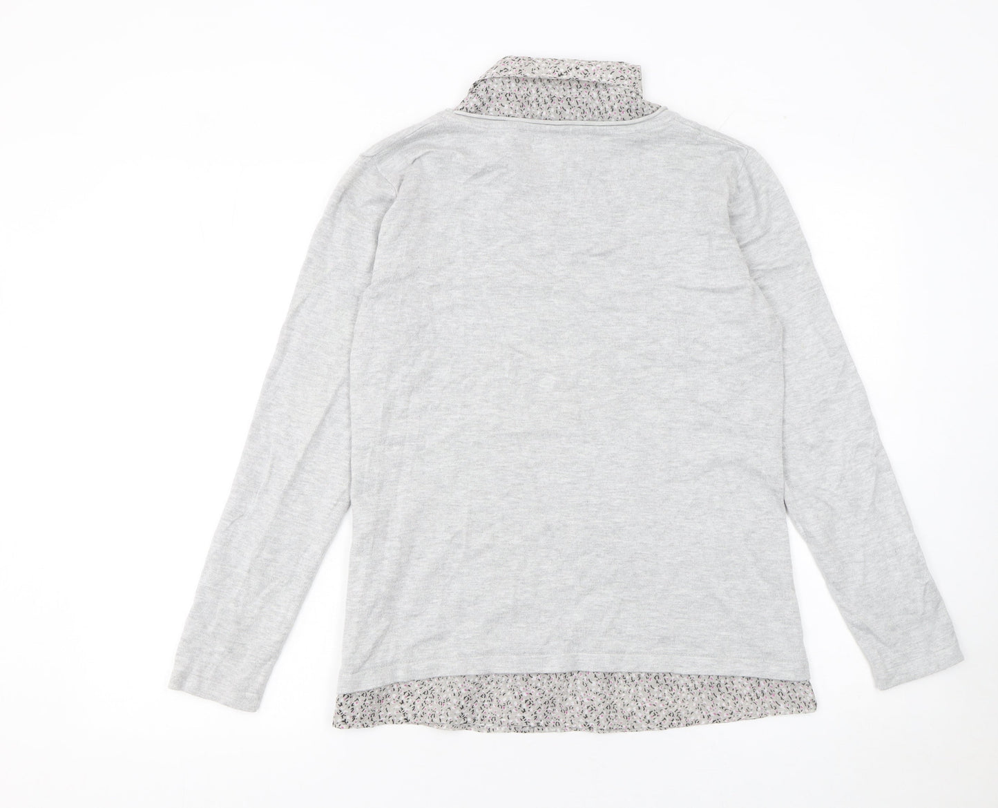 Gerard Women Grey Collared Long Sleeve Pullover Jumper Size 12