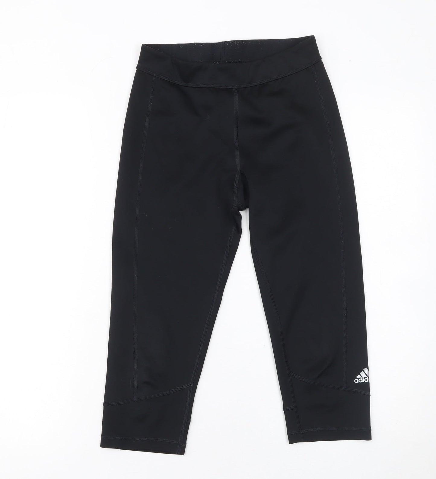 Adidas Women's Black Climalite Capri Leggings Size S 8-10 Moisture Wicking Activewear