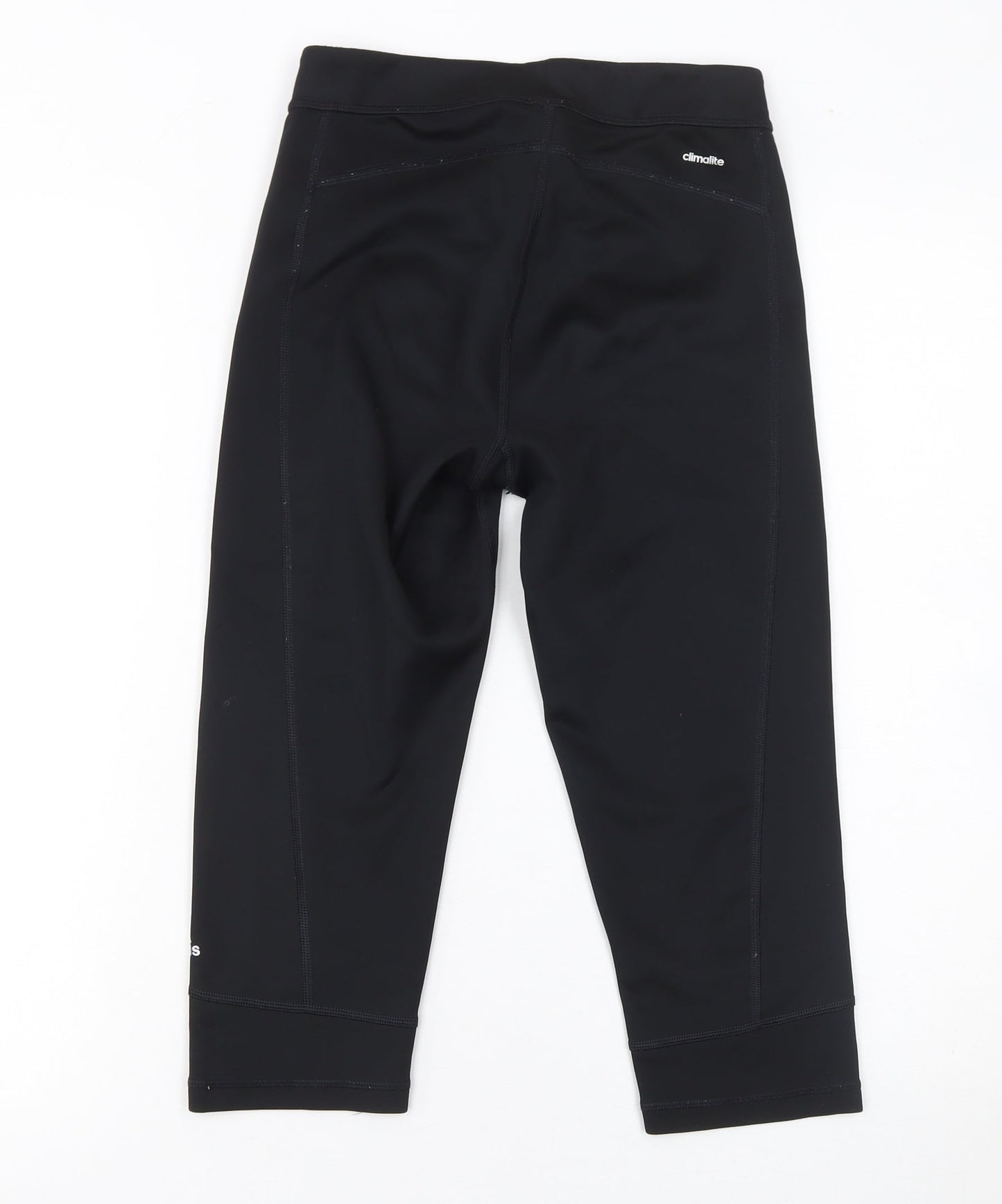 Adidas Women's Black Climalite Capri Leggings Size S 8-10 Moisture Wicking Activewear