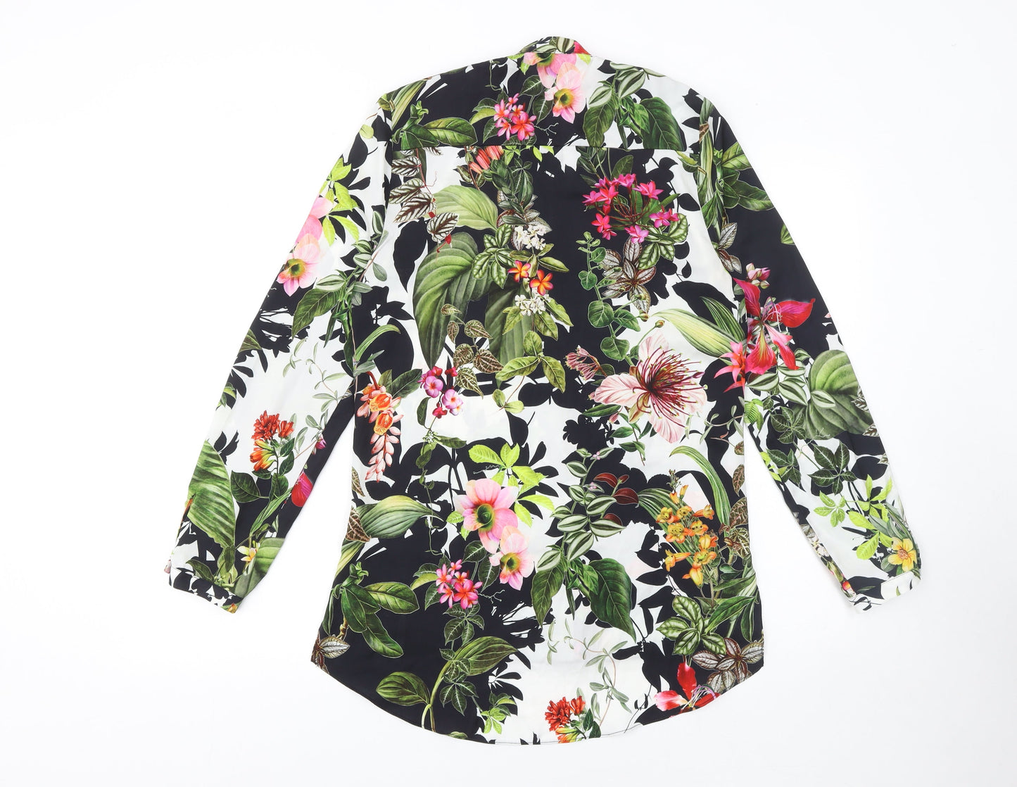 River Island Womens Floral Long Sleeve Button-Up Blouse Size 8