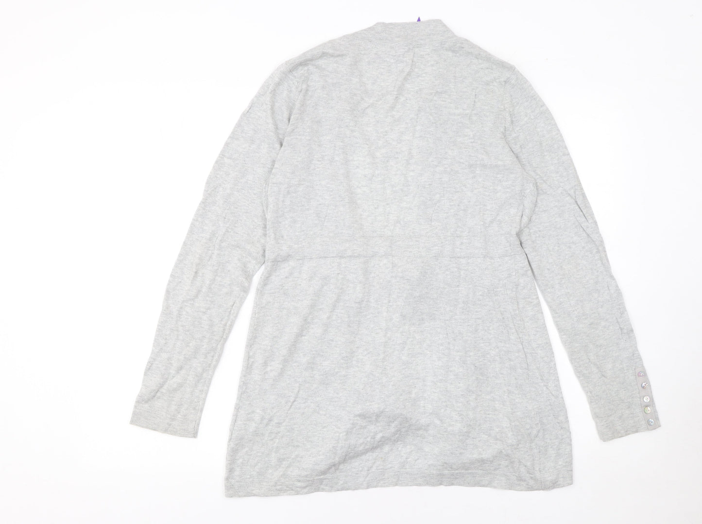 Séraphine Women's Grey Maternity Cardigan M Cotton Blend Tie Front