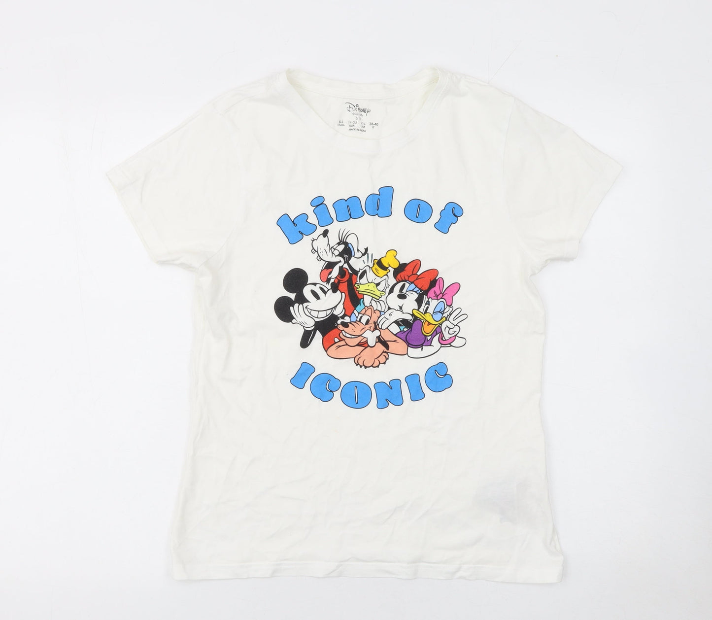 Disney Women’s White Mickey & Friends Graphic T-Shirt XS