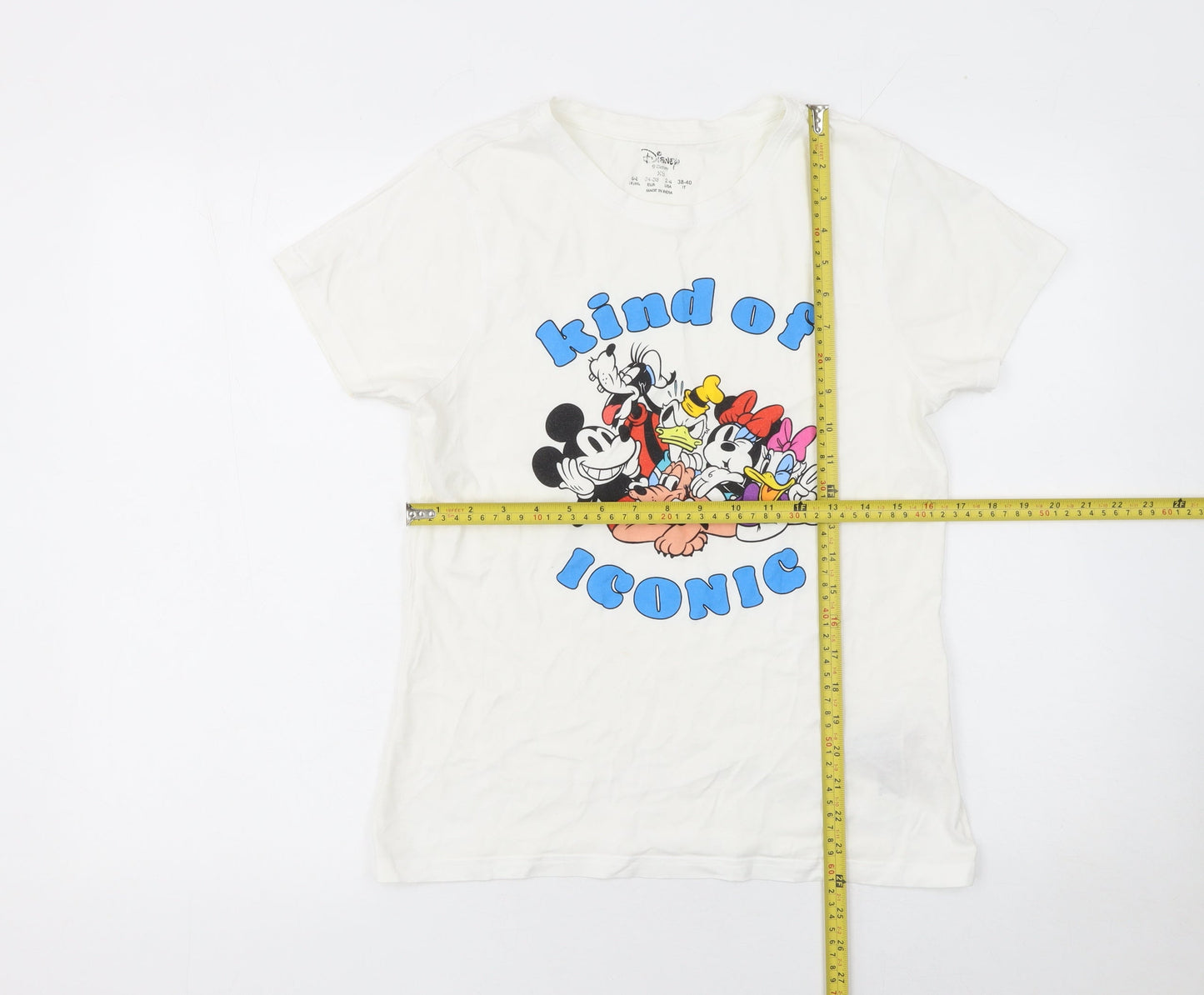 Disney Women’s White Mickey & Friends Graphic T-Shirt XS