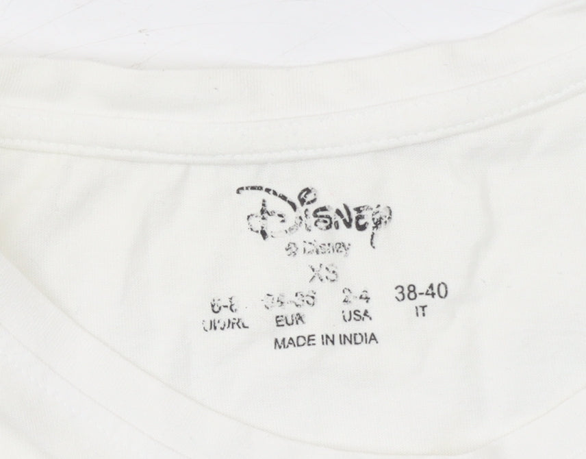 Disney Women’s White Mickey & Friends Graphic T-Shirt XS