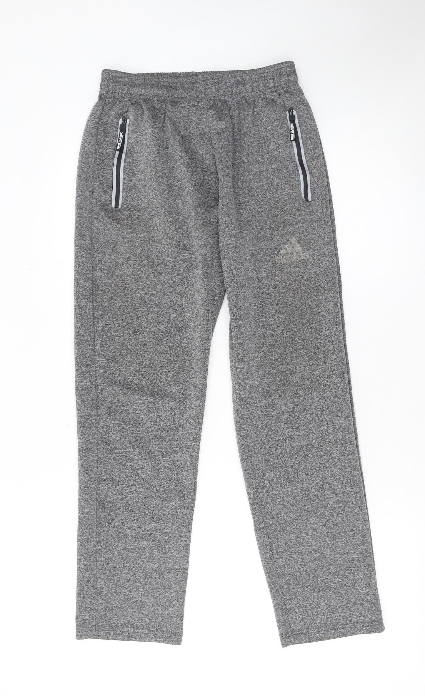 Adidas Boys Grey XL Jogger Sweatpants with Zip Pockets PSG Edition