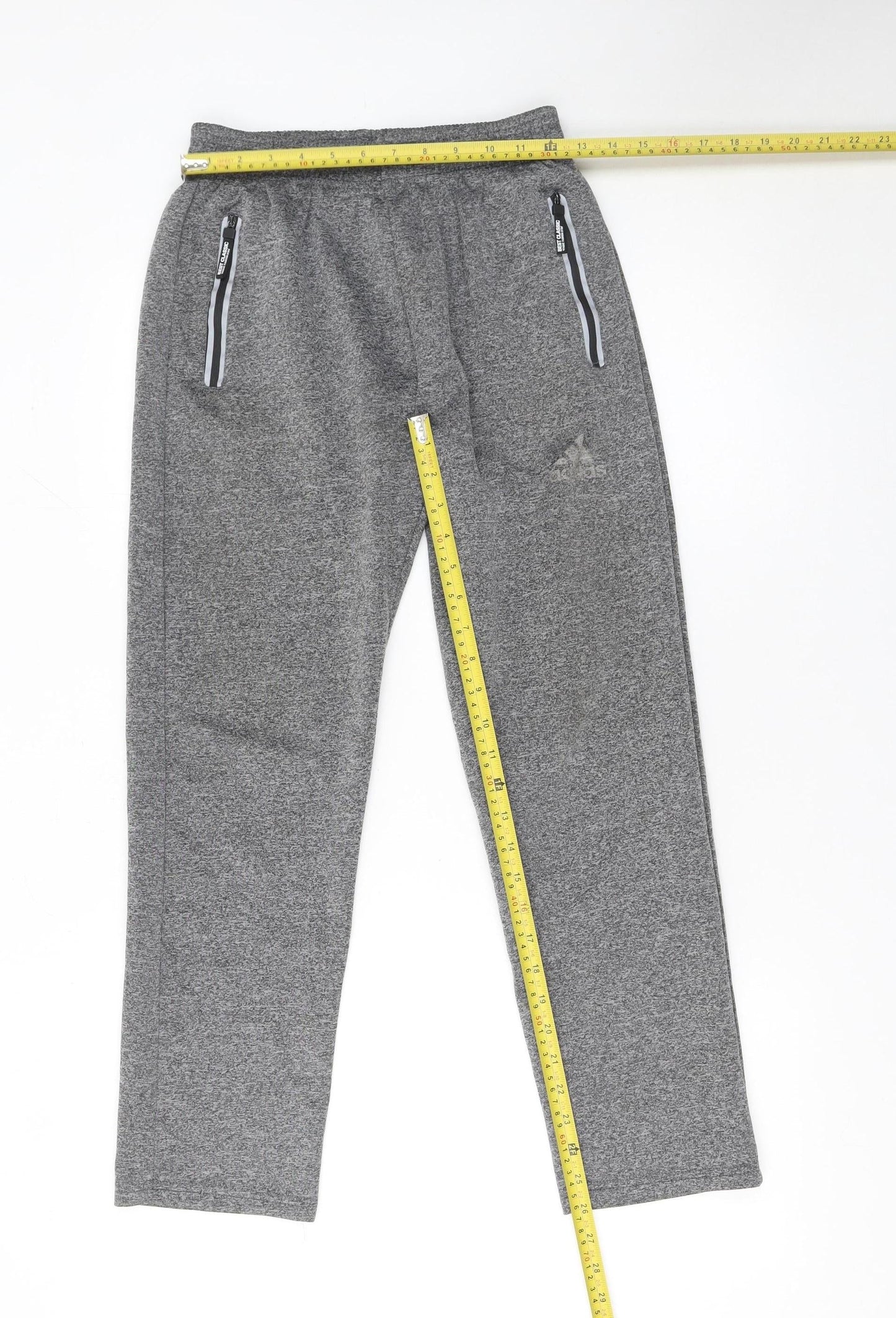 Adidas Boys Grey XL Jogger Sweatpants with Zip Pockets PSG Edition