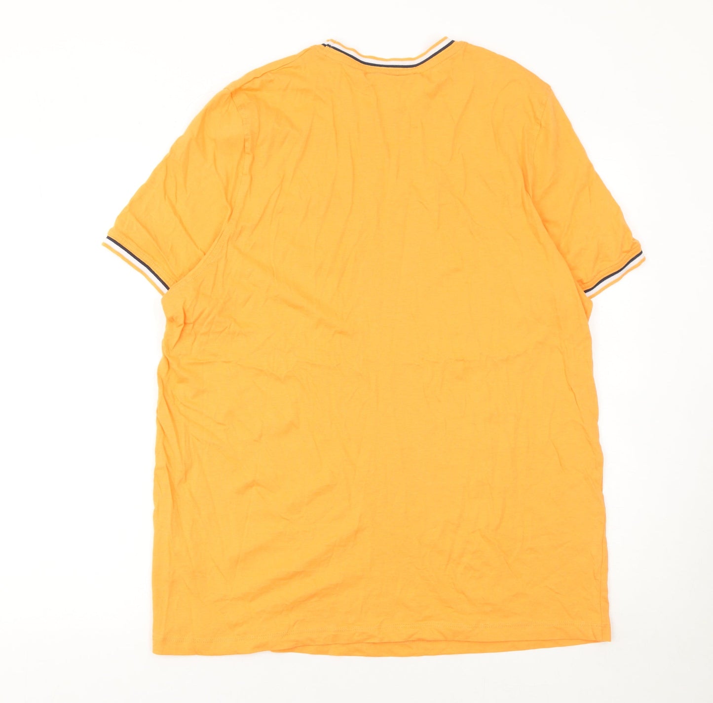 Slazenger Men's Orange Cotton Crew Neck Short Sleeve T-Shirt M