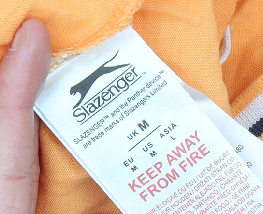 Slazenger Men's Orange Cotton Crew Neck Short Sleeve T-Shirt M