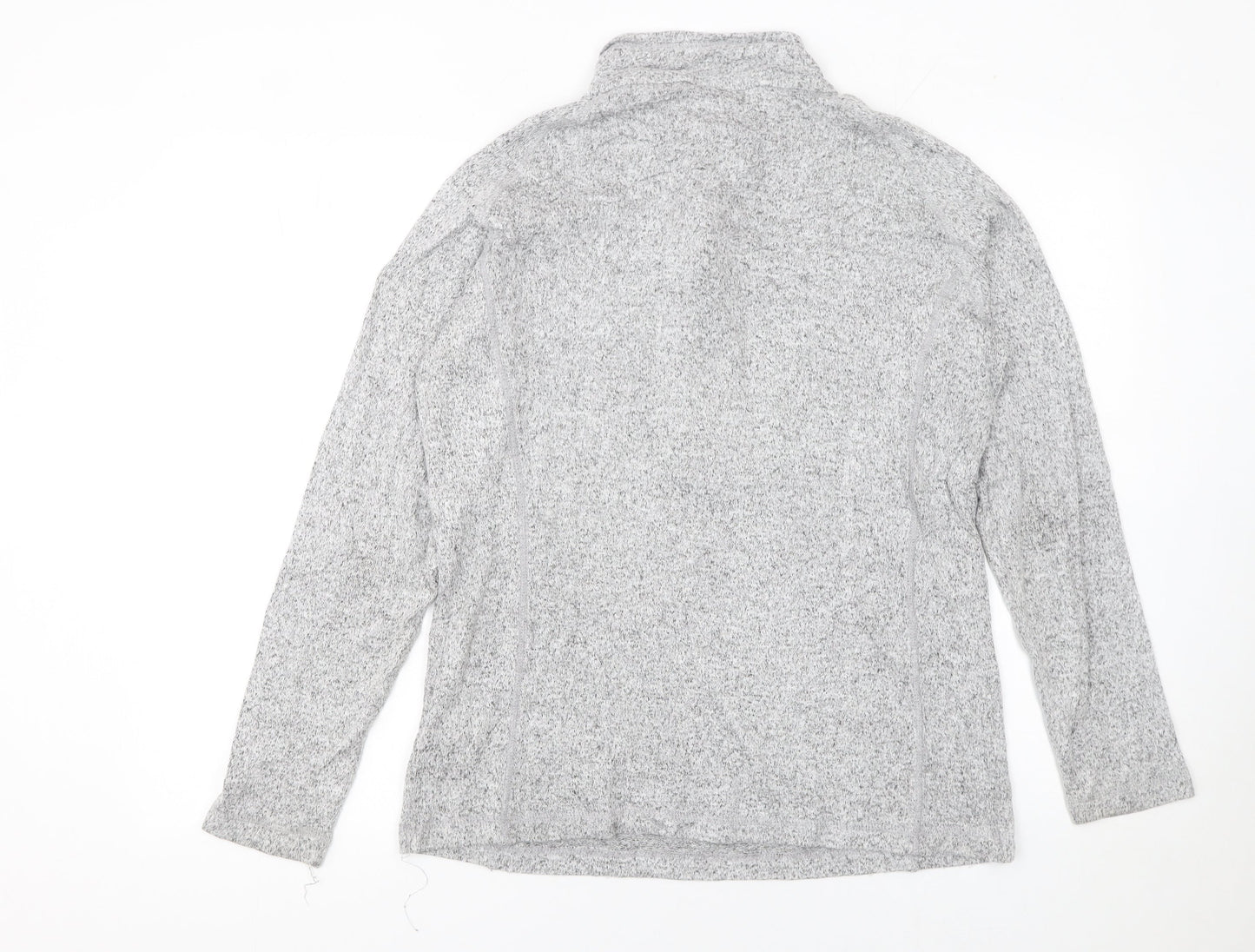 Trespass Women Grey 1/4 Zip Fleece Pullover Sweatshirt Size L UK14