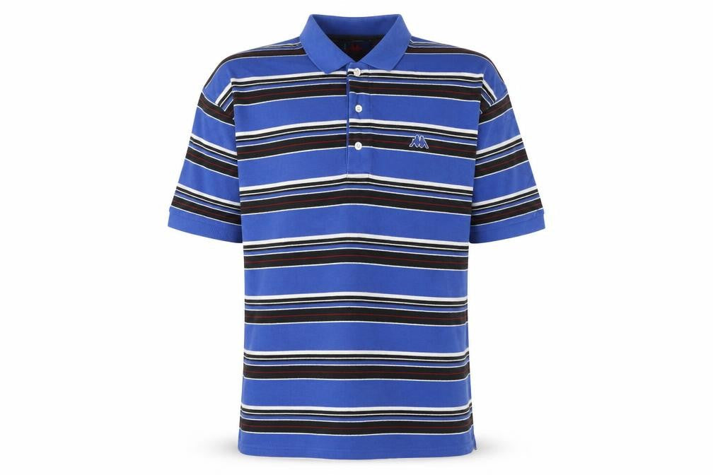 Robe Di Kappa Men's Blue Striped Cotton Polo Shirt L