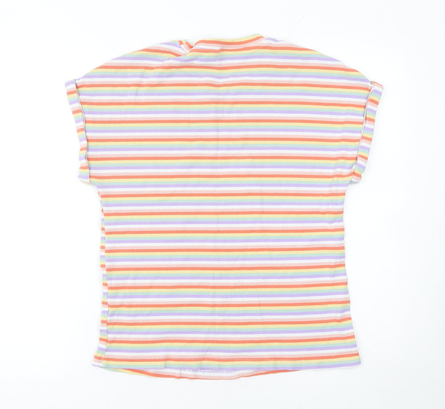 Kelly & Grace Women’s Multicoloured Striped Short Sleeve T-Shirt XL