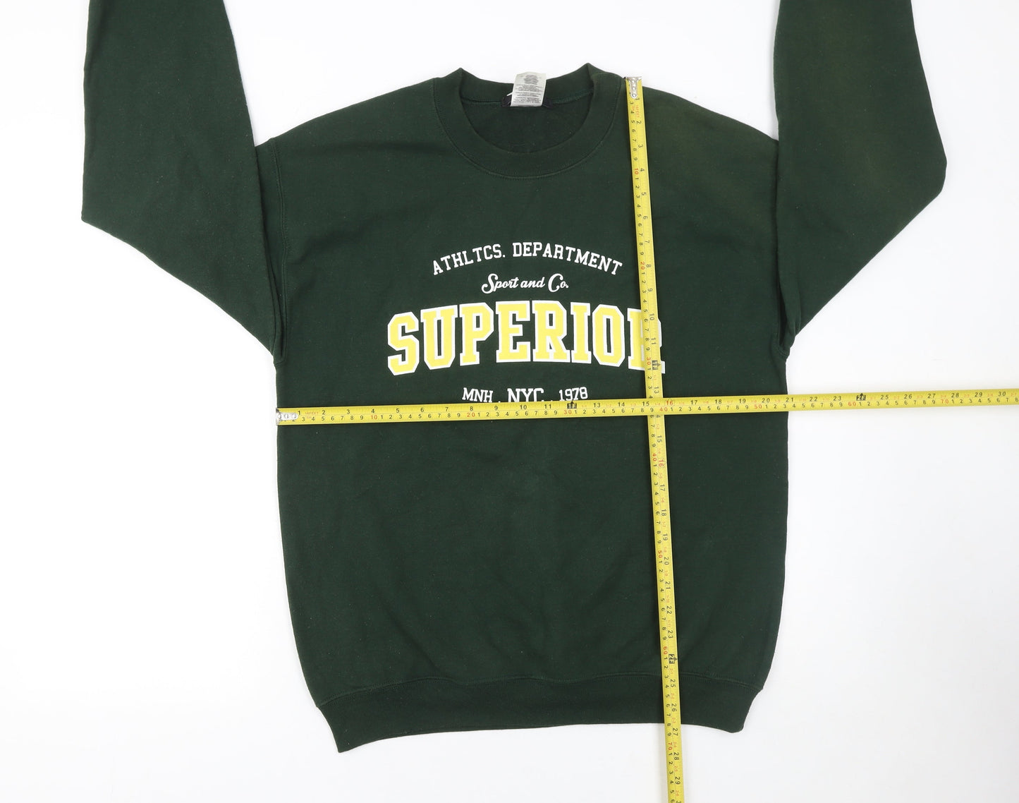 Missguided Women's Green Superior Graphic Crew Neck Sweatshirt Size M