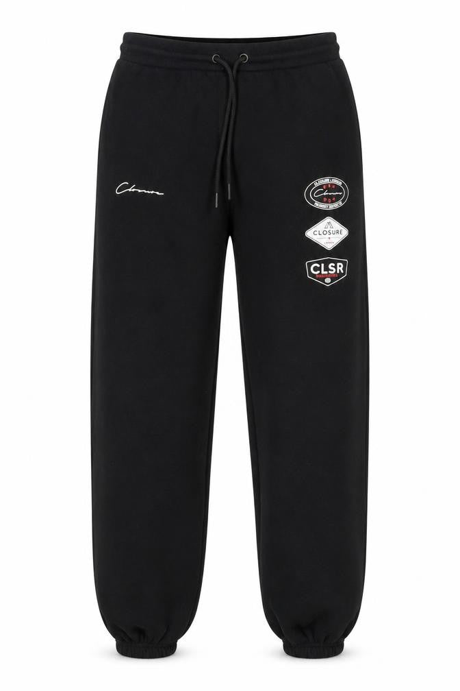 Closure LDN Men’s Black Logo Sweatpants Size M Tapered Fit