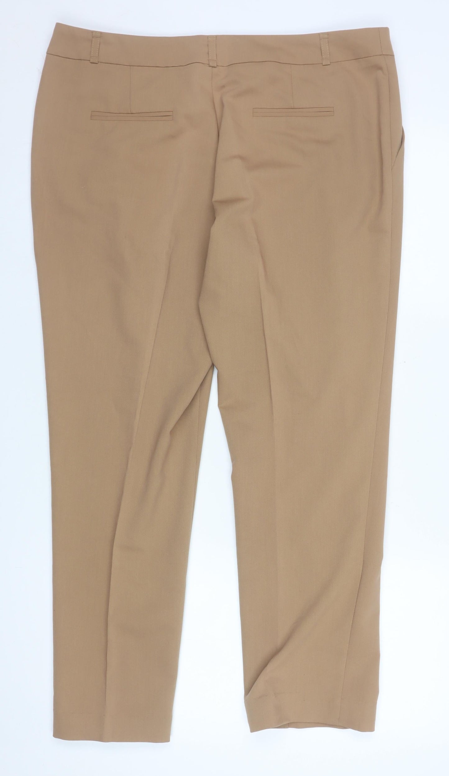 Dunnes Men’s Beige Regular Fit Pleated Trousers Size 16 30in Waist