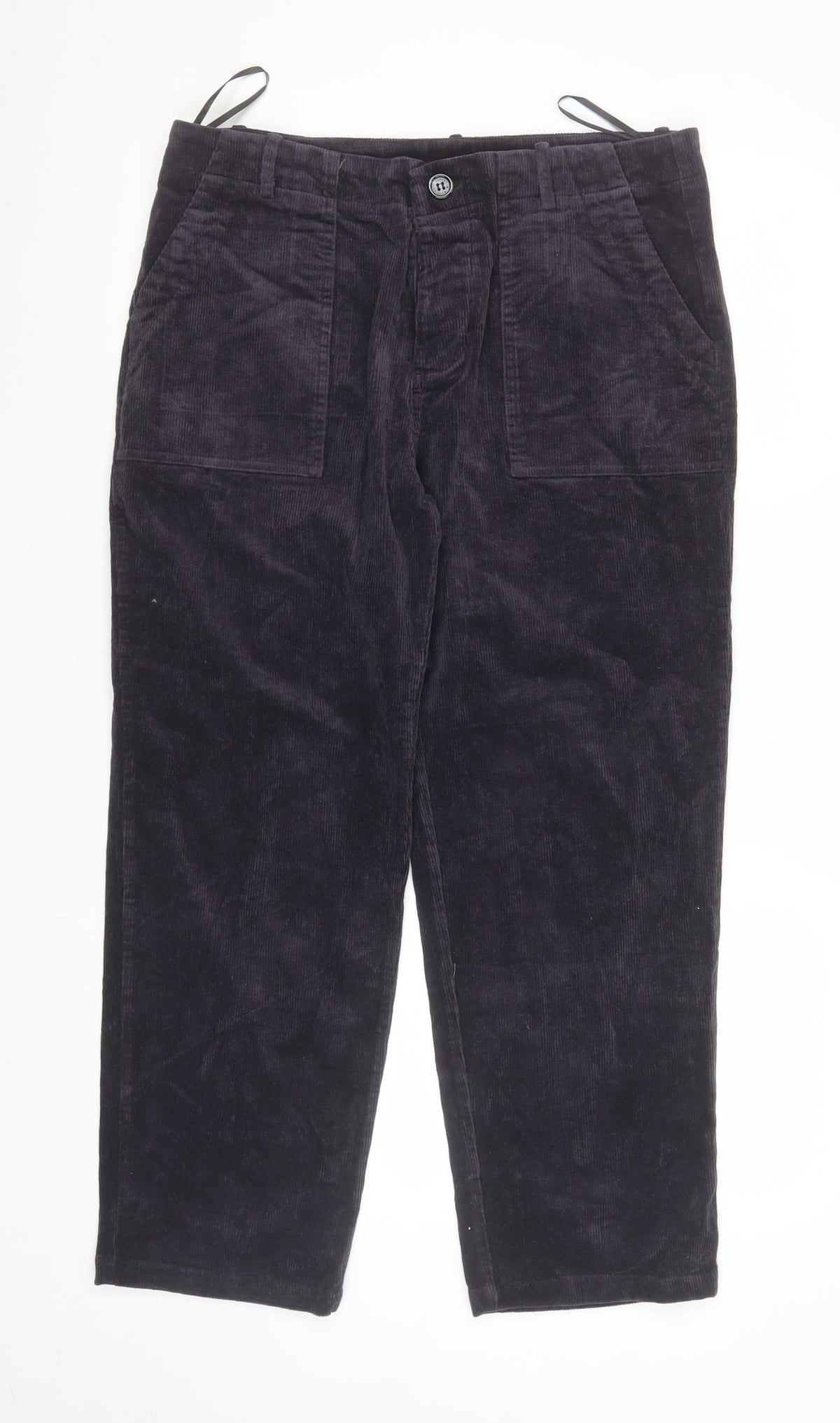 Rupert & Buckley Women's Black Corduroy Chino Trousers Size 16
