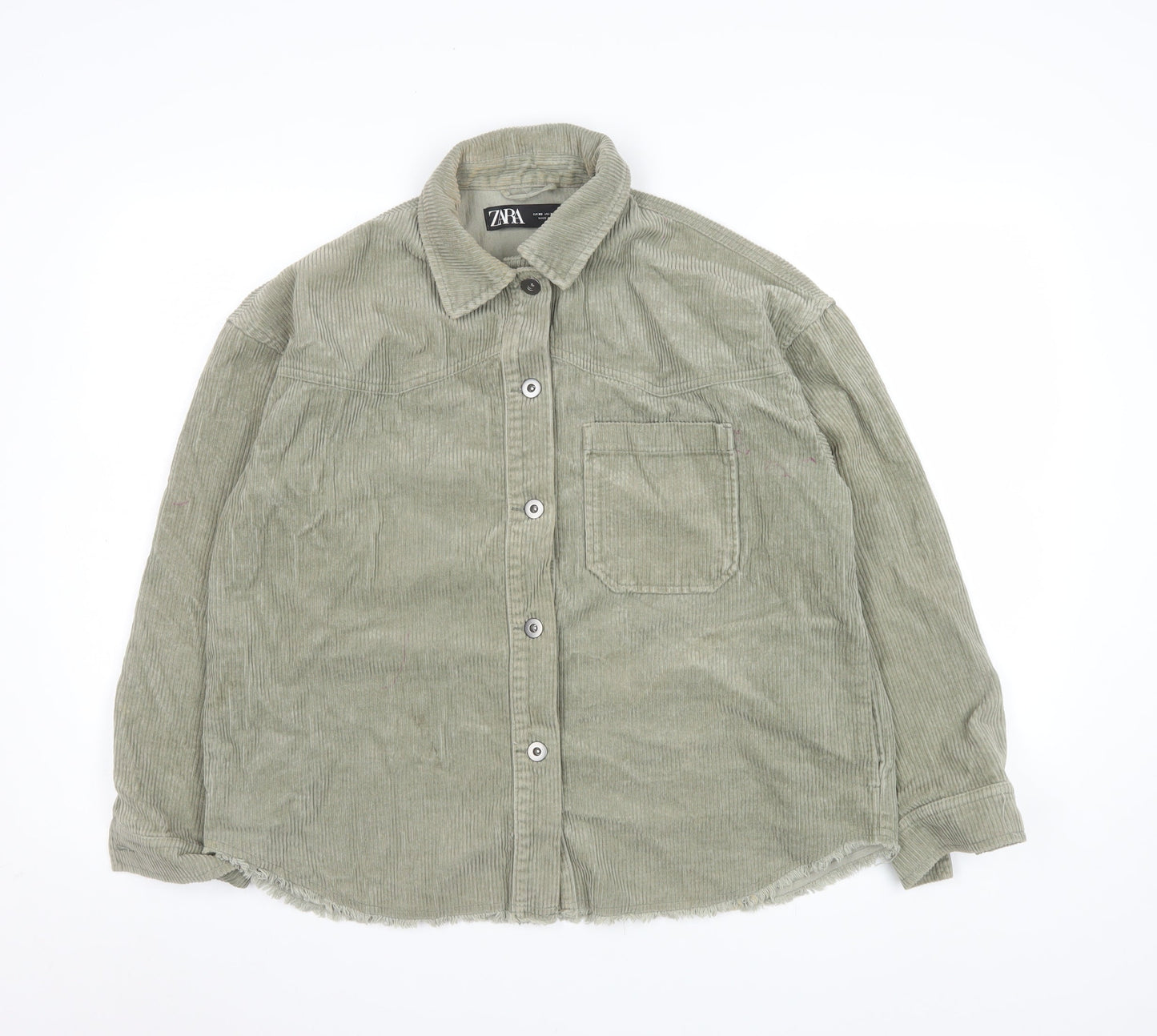 Zara Women’s Green Corduroy Button-Up Jacket XS