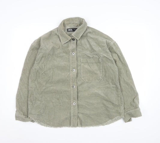 Zara Women’s Green Corduroy Button-Up Jacket XS