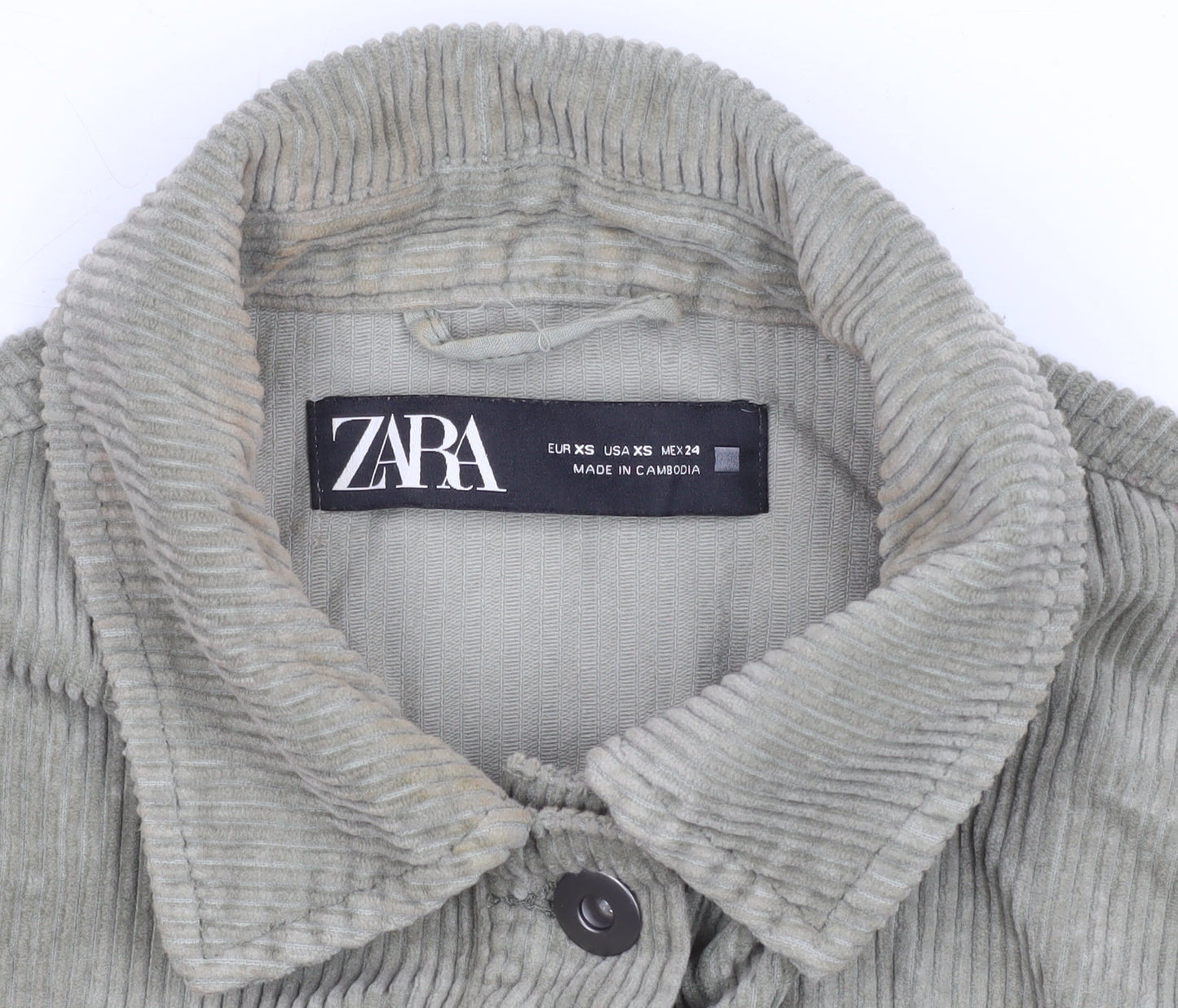 Zara Women’s Green Corduroy Button-Up Jacket XS