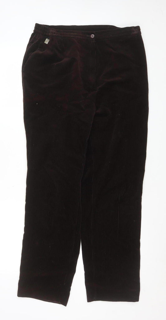 Finn Karelia Men's Brown Corduroy Regular Fit Trousers Size L