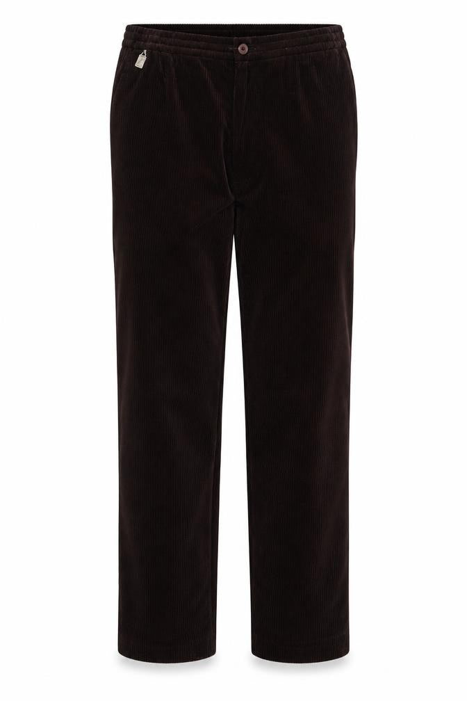 Finn Karelia Men's Brown Corduroy Regular Fit Trousers Size L