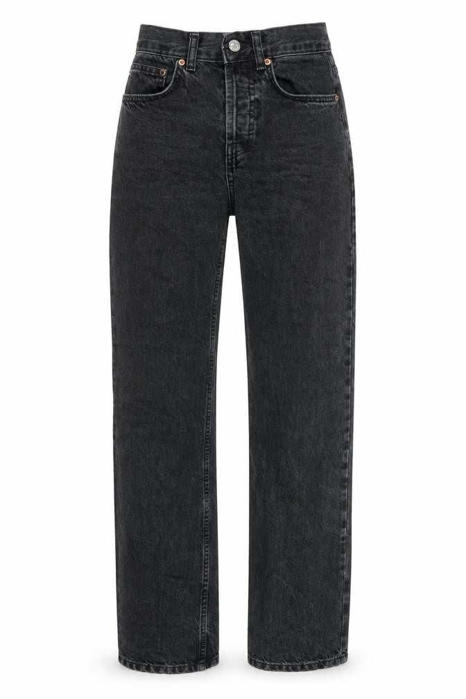 ASOS Women Black Straight High Rise Jeans Size 8 Regular 100% Cotton