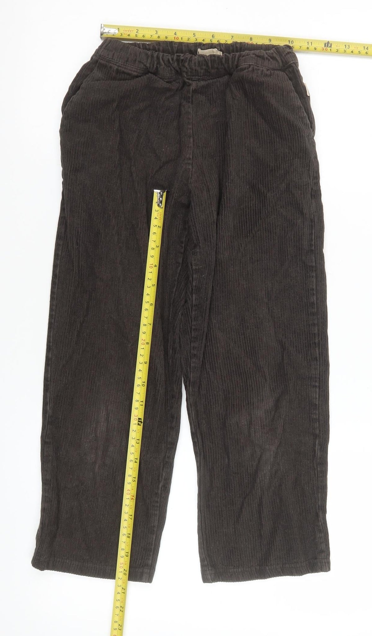 Wheat Boys Brown Corduroy Chino Trousers 8 Years Elastic Waist Winter