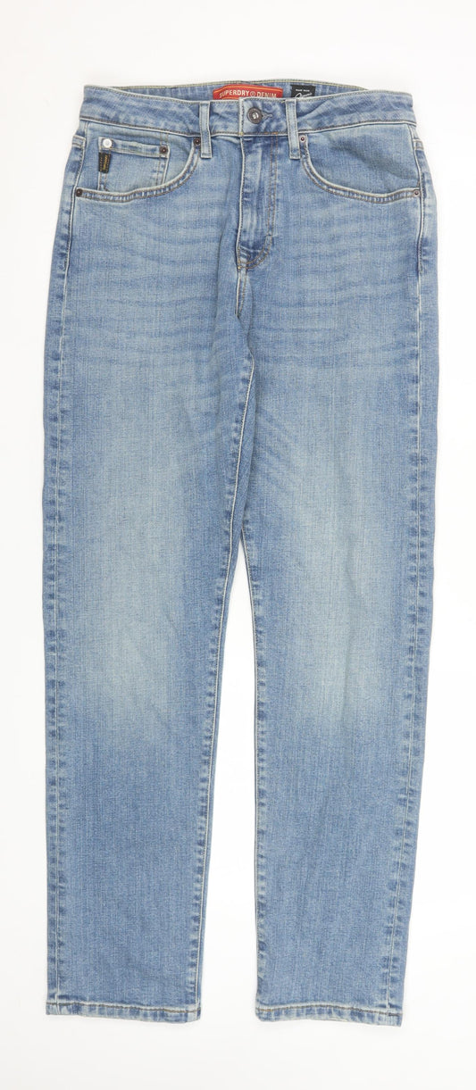 Superdry Men's Blue Straight Denim Jeans Size 31x32 Regular Fit