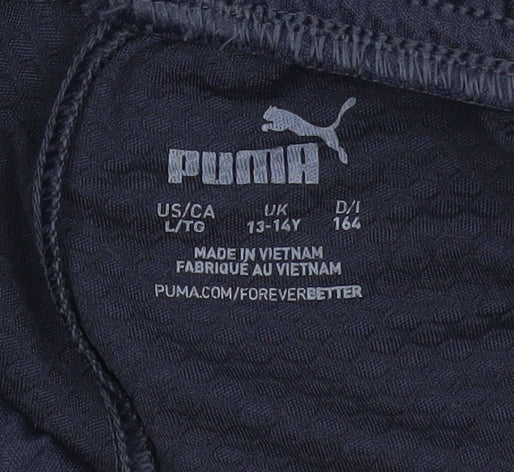 Puma Womens Navy Multicoloured Drycell Jogger Trousers Size 13-14Y