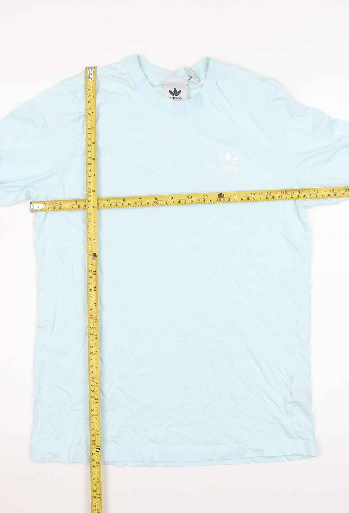 adidas Women's Blue Basic Crew Neck Cotton T-Shirt Size S
