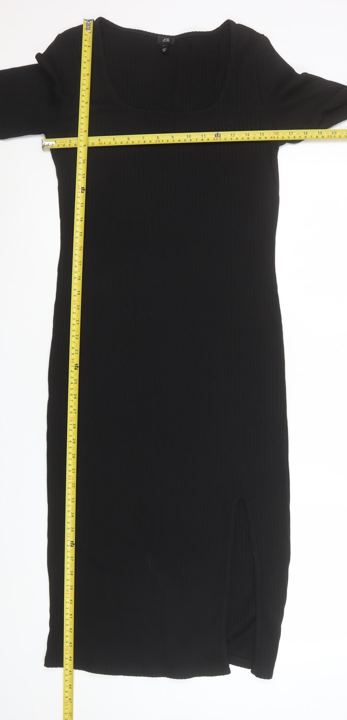 River Island Women’s Black Size 12 Bodycon Midi Dress