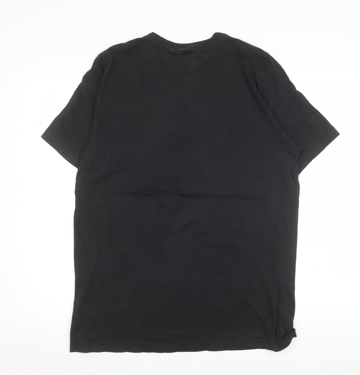 Adidas Men's Black Cotton Crew Neck Short Sleeve T-Shirt Size M