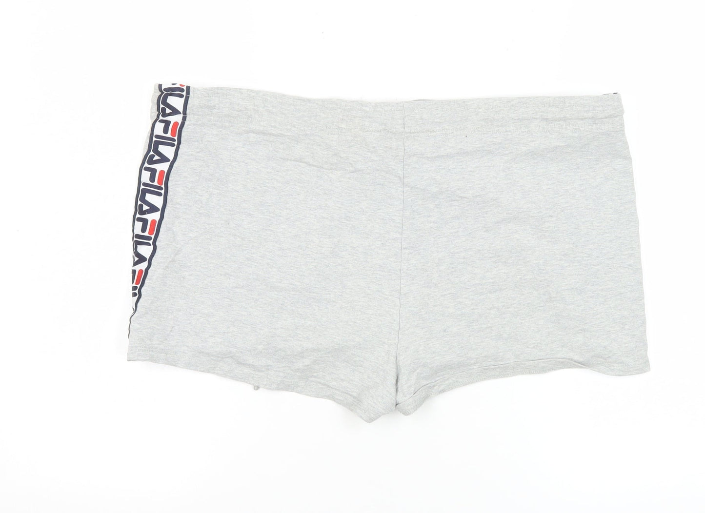 FILA Womens Grey L Shorts Drawstring Jersey Activewear