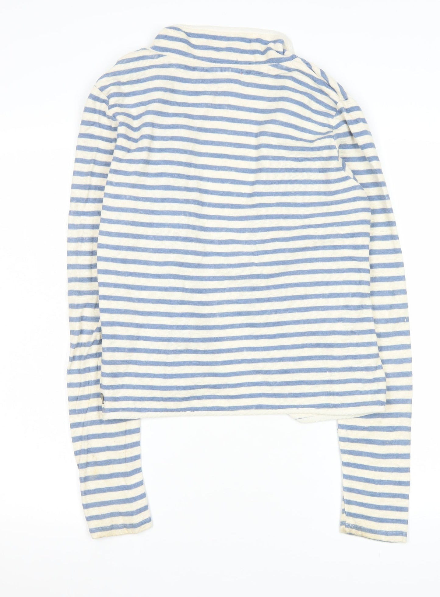 Maison Scotch Women’s Blue White Striped Cotton Jacket S